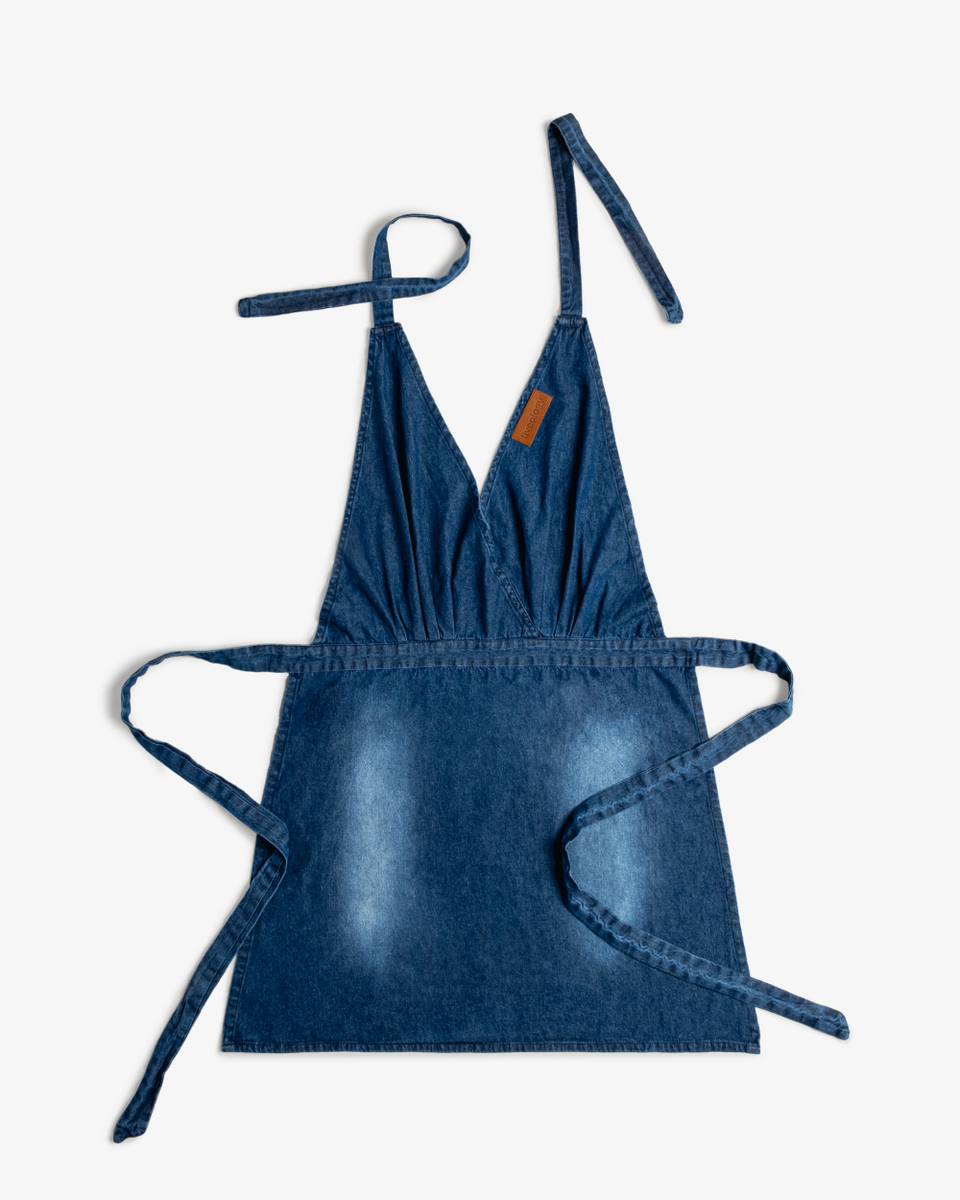 Marbella Denim Apron - Midnight blue – Liveology