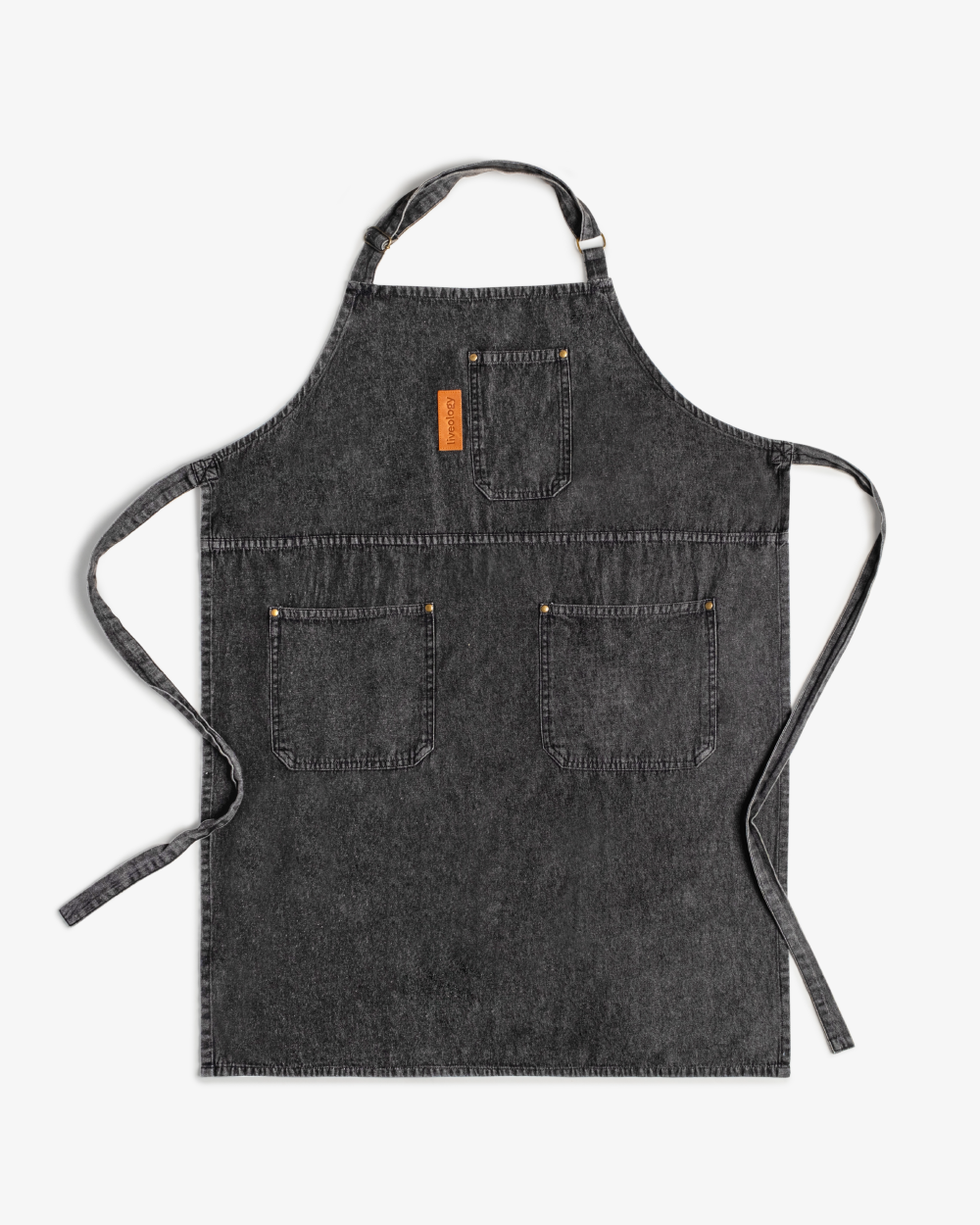 Amari Denim Apron - Carbon  black
