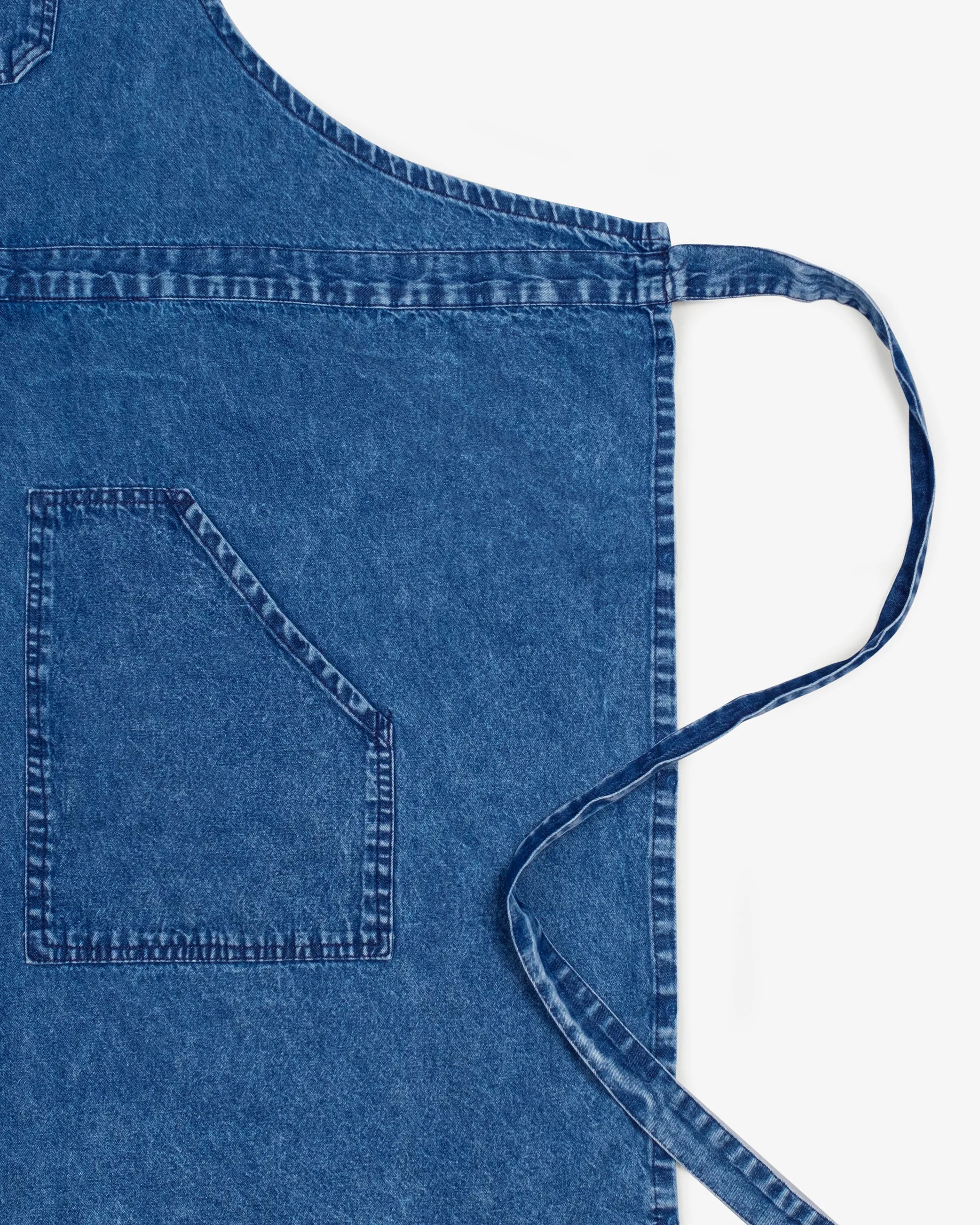 Amarilla  Split-leg Denim Apron  -  Midnight blue