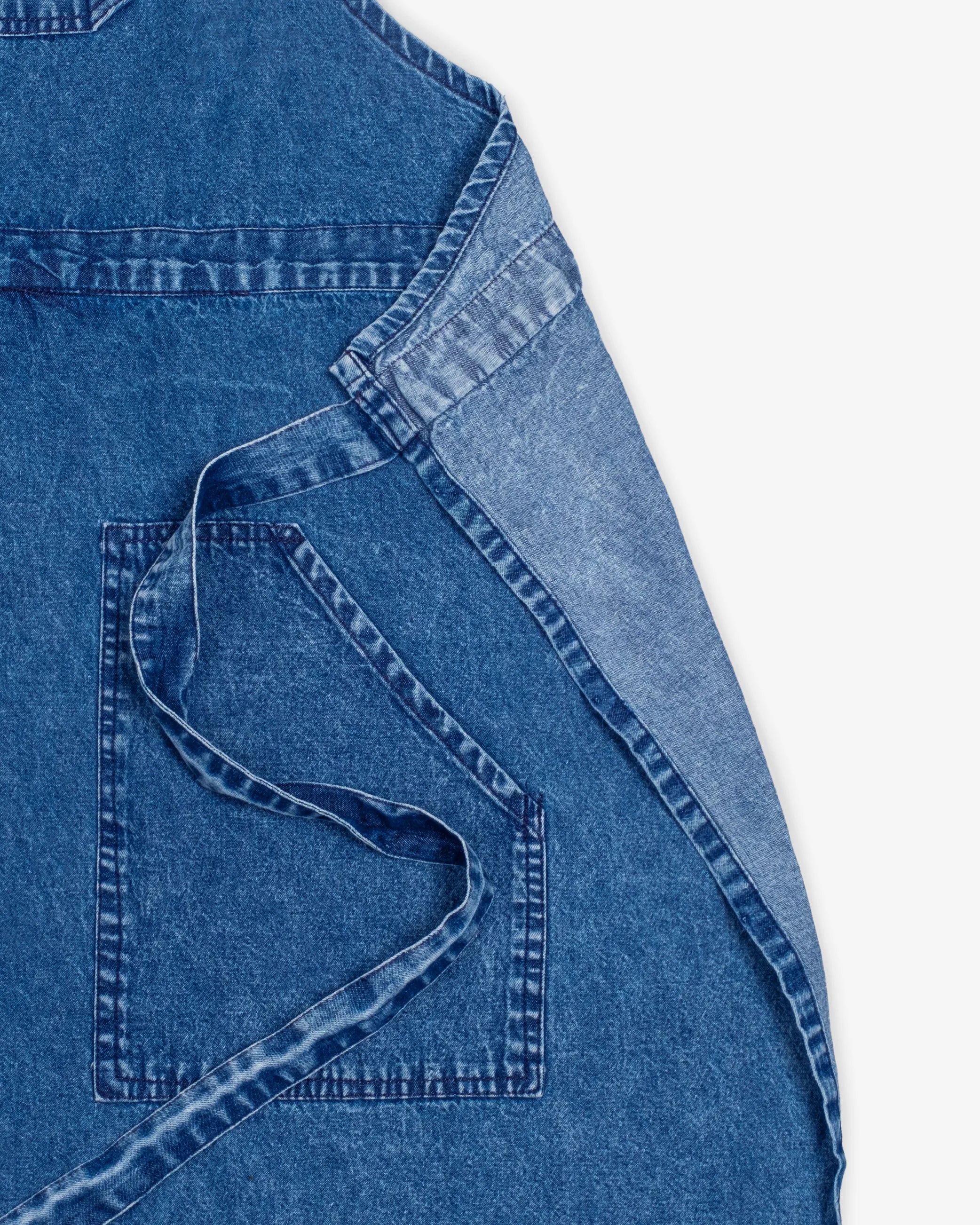 Amarilla  Split-leg Denim Apron  -  Midnight blue