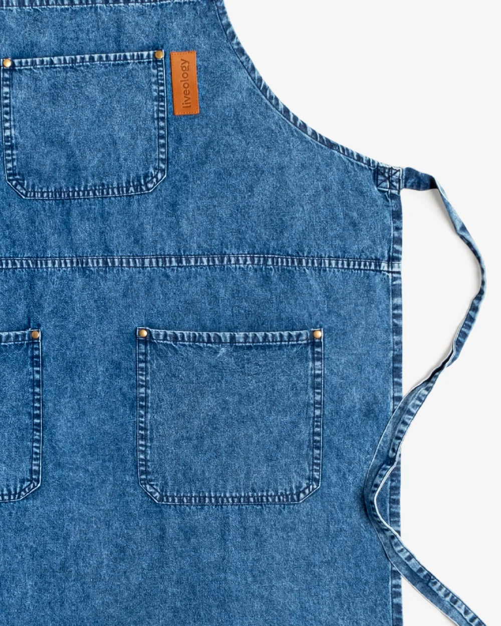 Amari Denim Apron - Midnight Blue