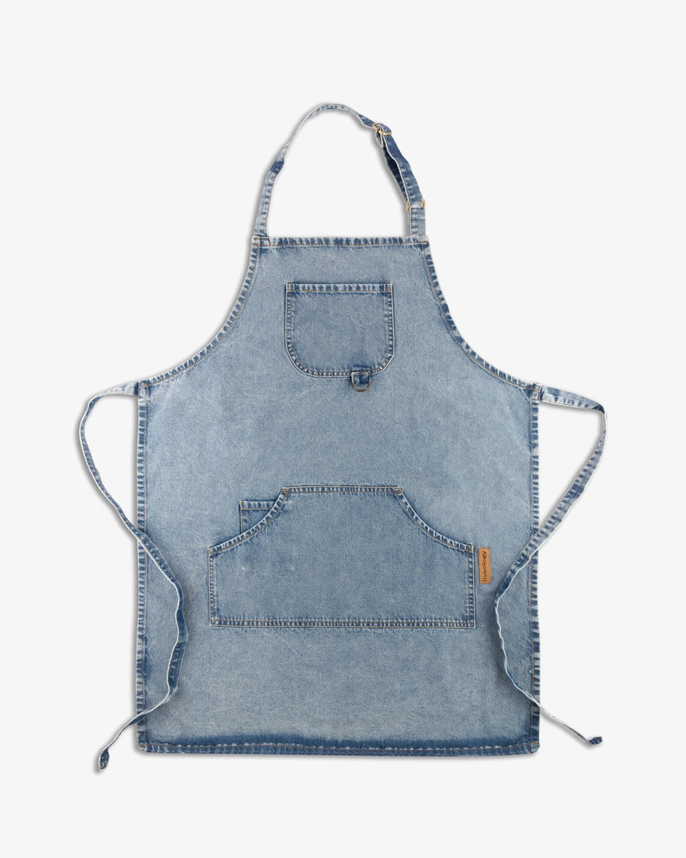 Selvedge Denim apron - Arctic blue