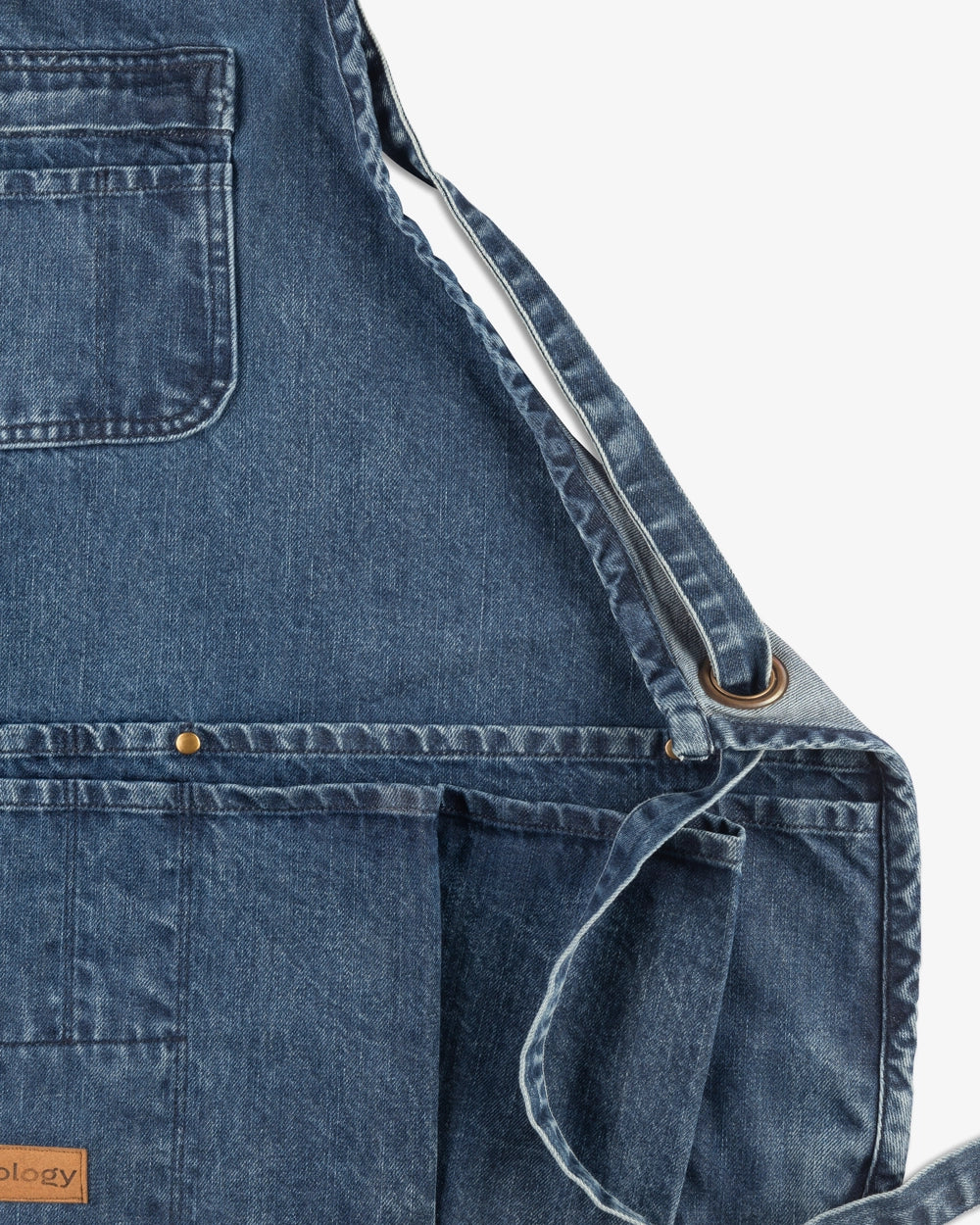 Terra cropped Apron - Vintage Blue