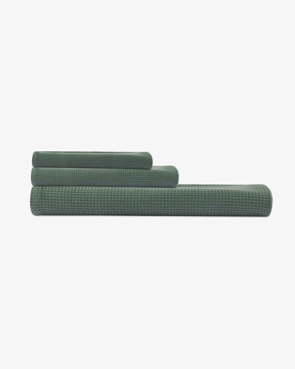 Sorrento waffle 3 pce set Forest Green