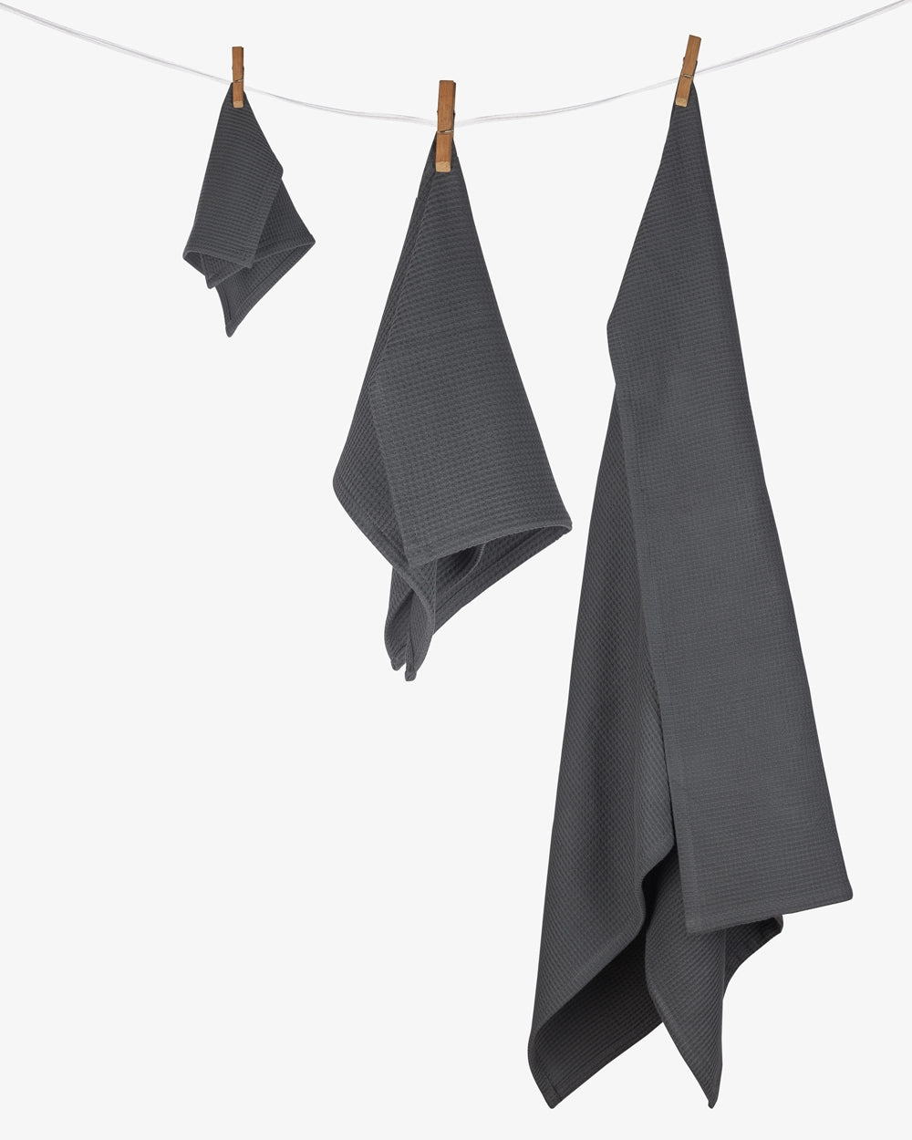 Sorrento waffle 3 pce set Anthracite