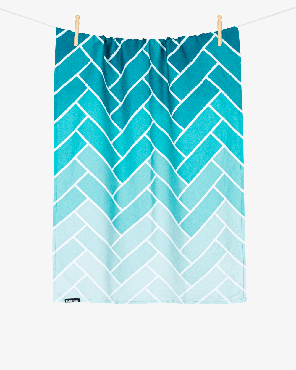 Herringbone Aqua - Liveology