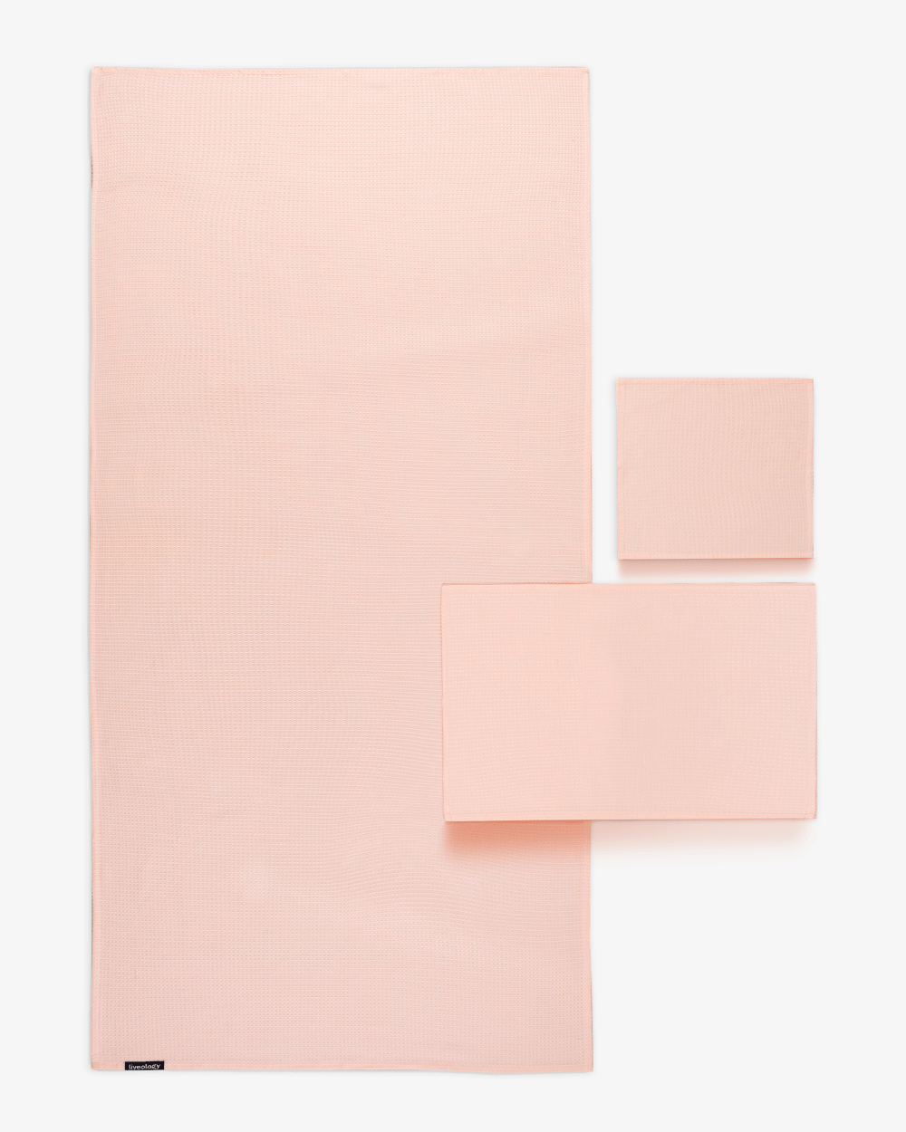 Sorrento waffle 3 pce set Blush - Liveology